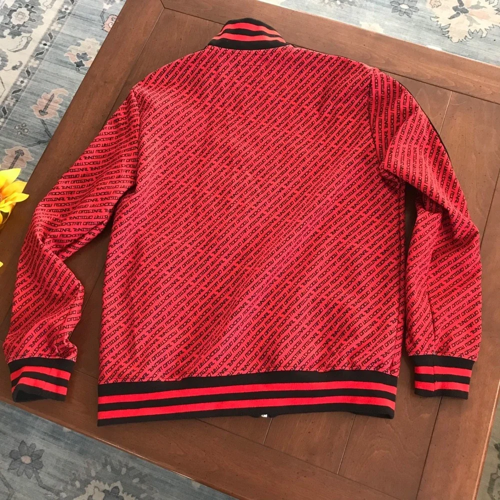 Men's Rockstar Original Polyester Red/Black Track Suit Jacket  Sz.‎ Large - Picture 6 of 9